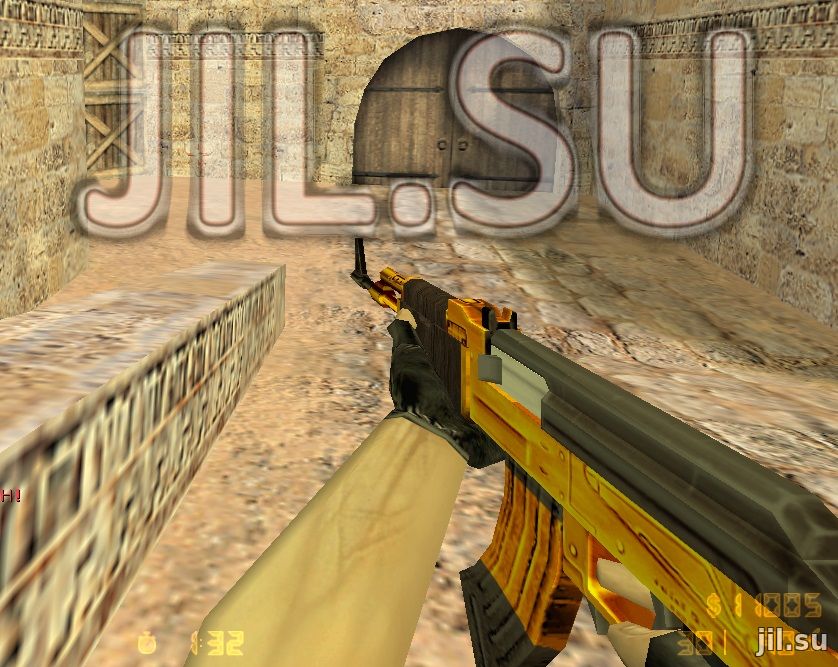 AK_47  В черно жёлтом. Для CS 1.6